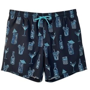 Caribbean Roundtree & Yorke Big Man Men's Swim Trunks Shorts 2XB Tropical Drink